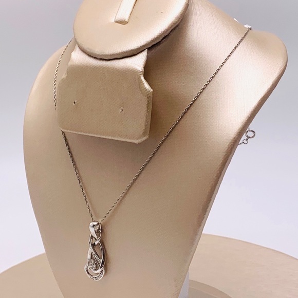 EUC Sterling Silver Double Infinity Loop Diamond - Picture 5 of 12